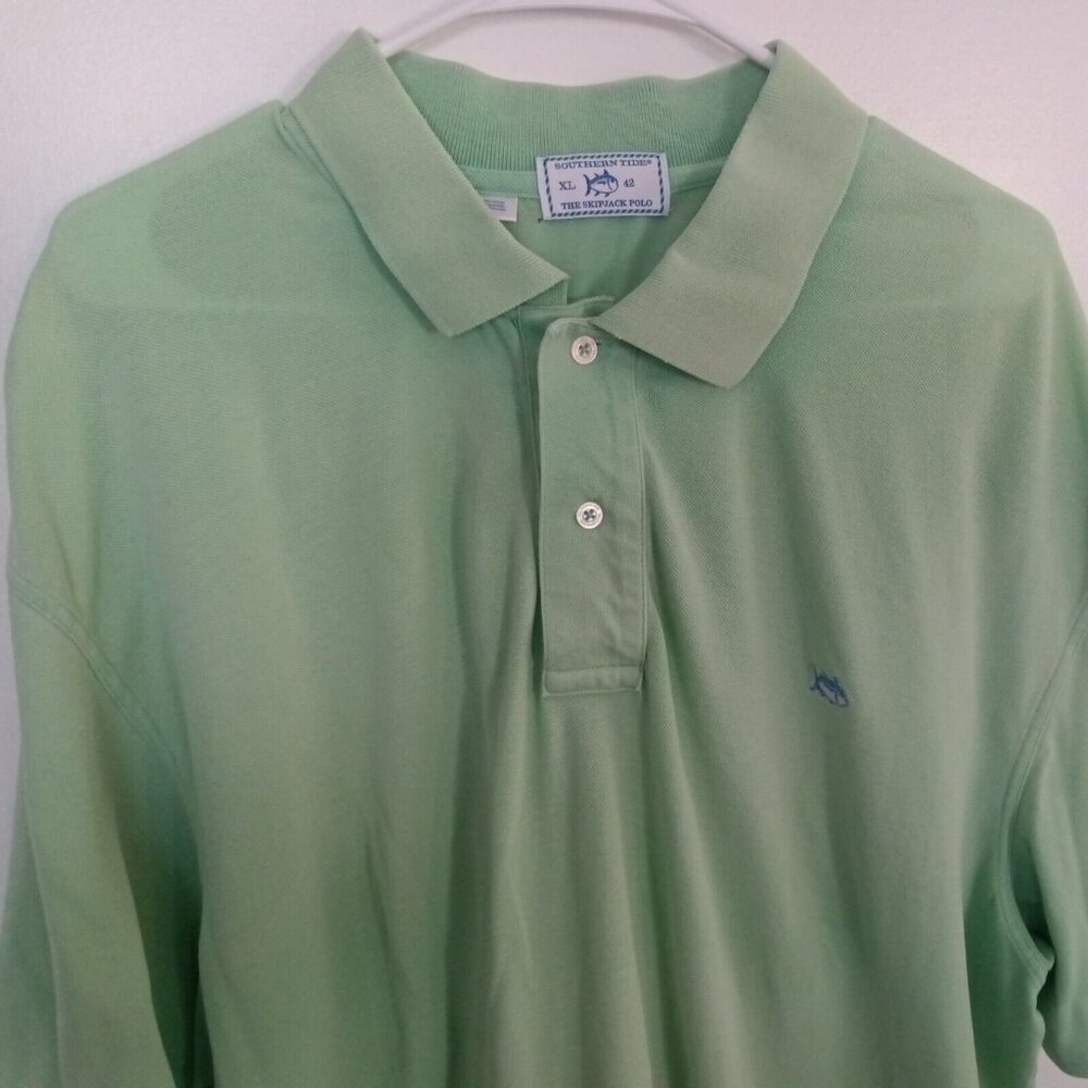 Southern Tide Mens The Skipjack Shirt Size L 42 Mint Polo Short Sleeve
